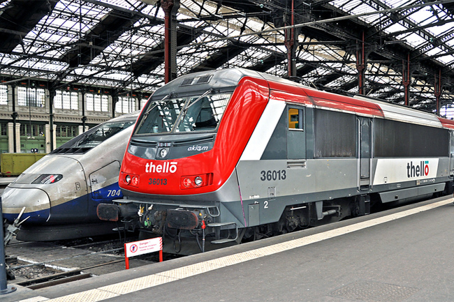 Una de las líneas RER de París