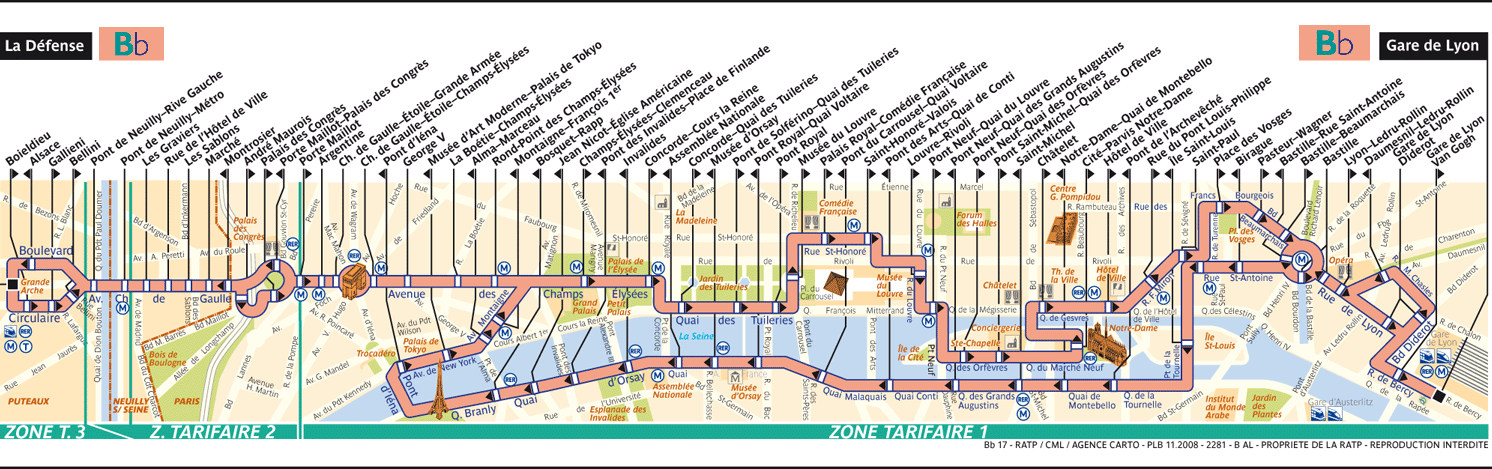 Mapa del Balabús de París